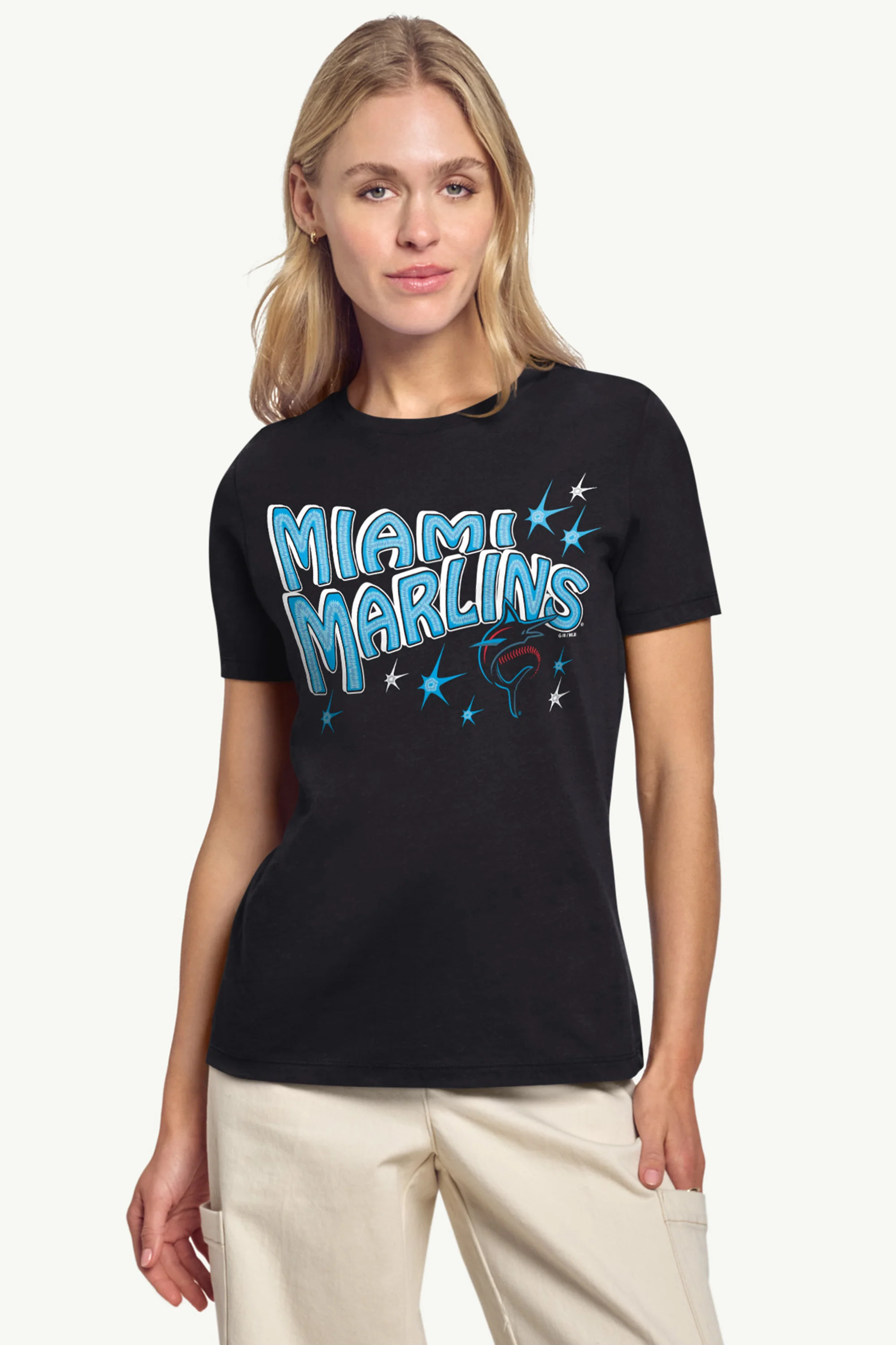 WOMENS MIAMI MARLINS FIREWORKS T SHIRT - Image 3