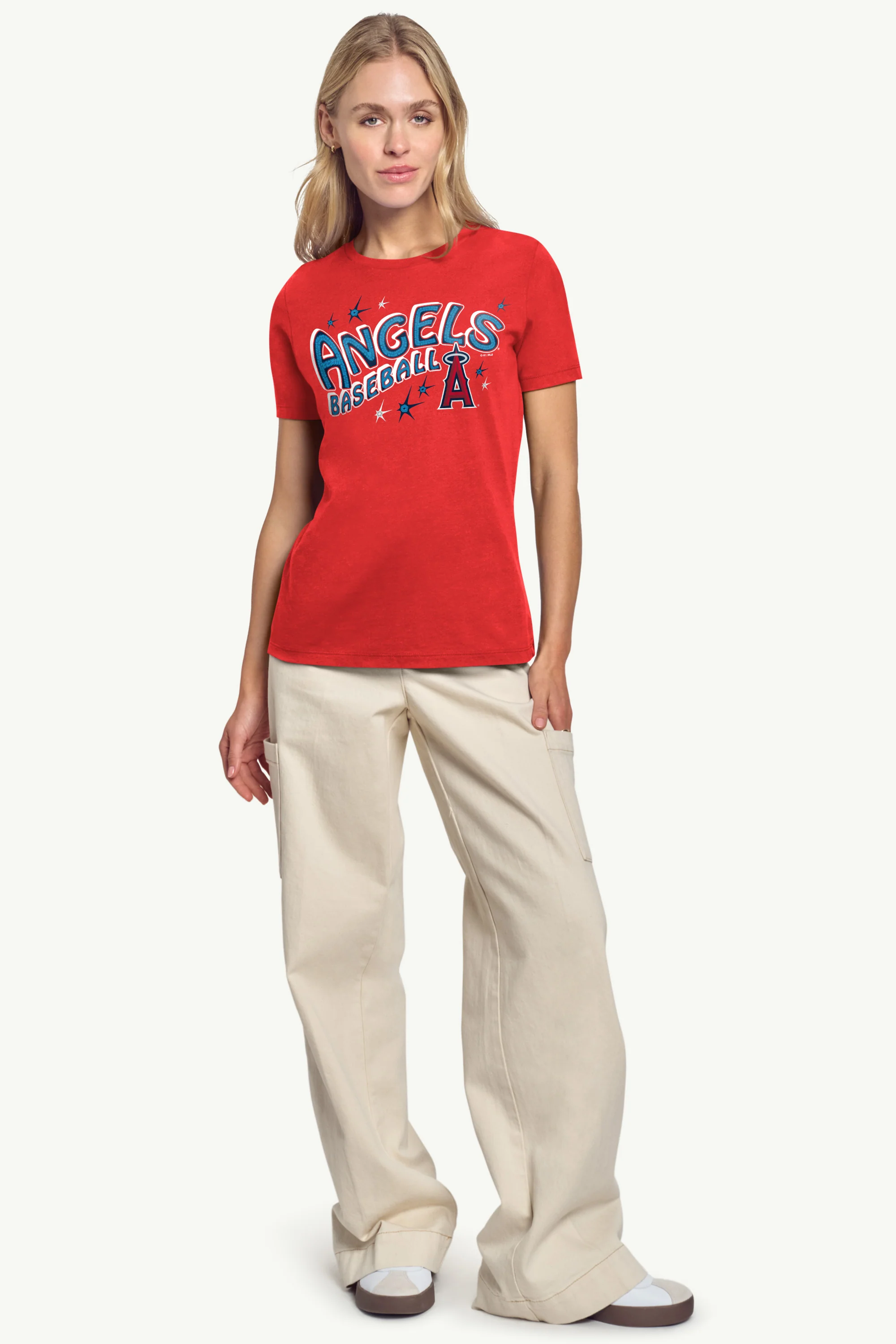 WOMENS LOS ANGELES ANGELS FIREWORKS T SHIRT - Image 4