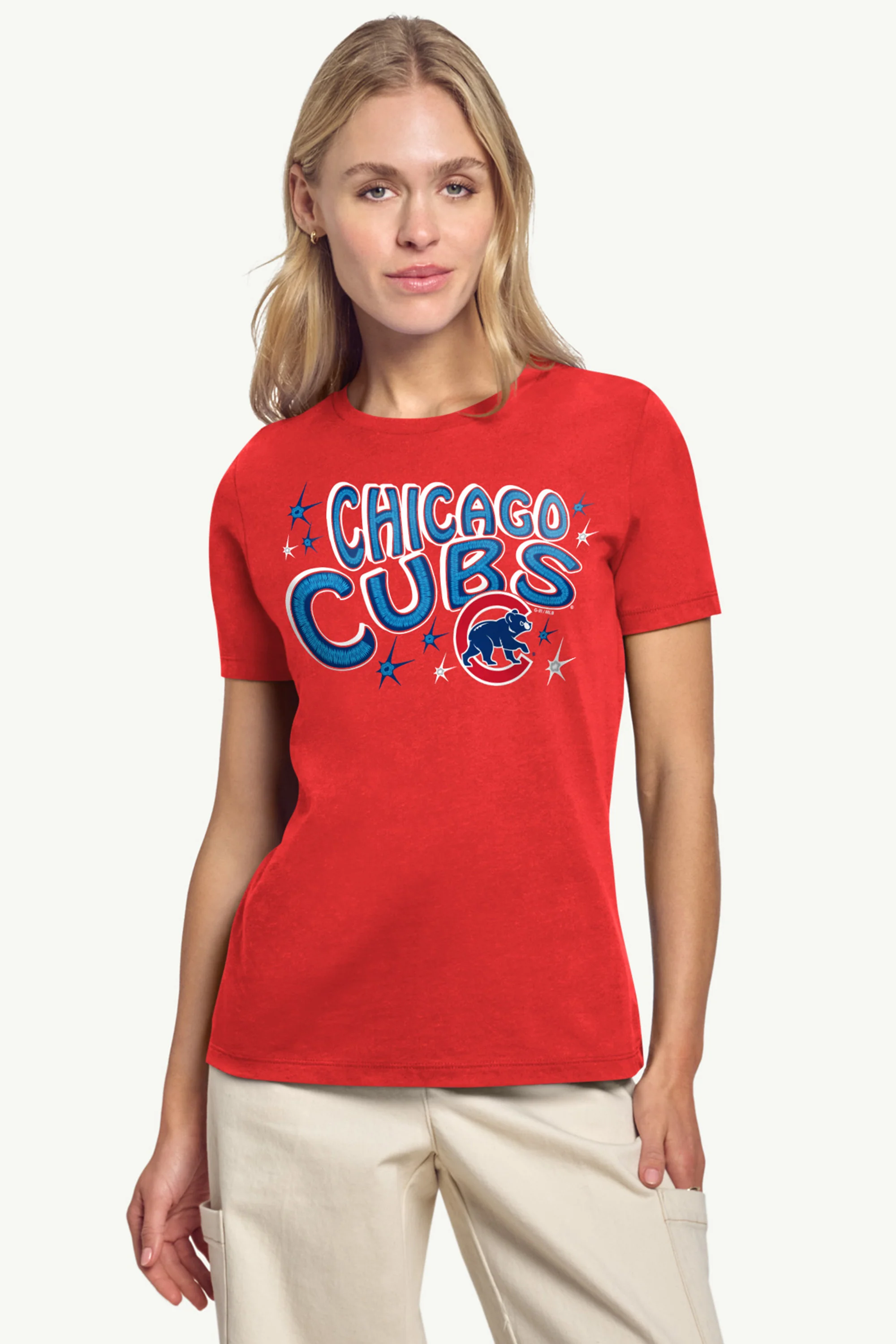 WOMENS CHICAGO CUBS FIREWORKS T SHIRT - Image 3