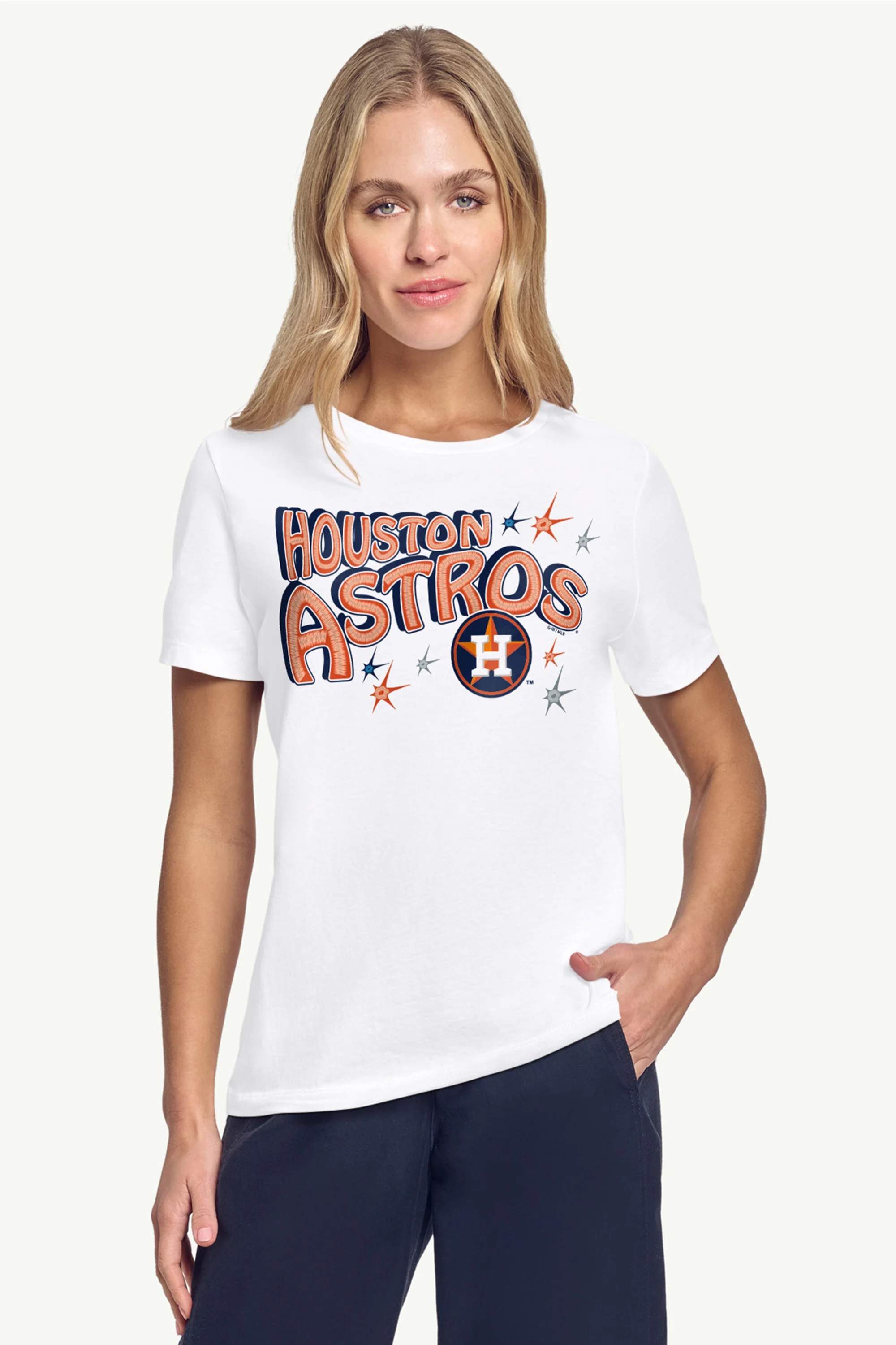 WOMENS HOUSTON ASTROS FIREWORKS T SHIRT - Image 3