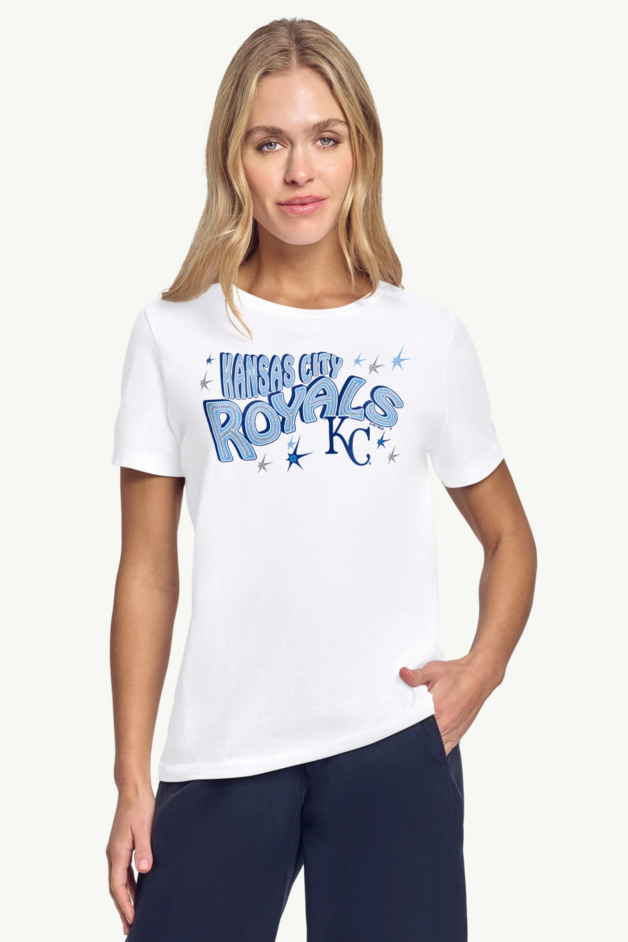WOMENS KANSAS CITY ROYALS FIREWORKS T SHIRT - Image 3