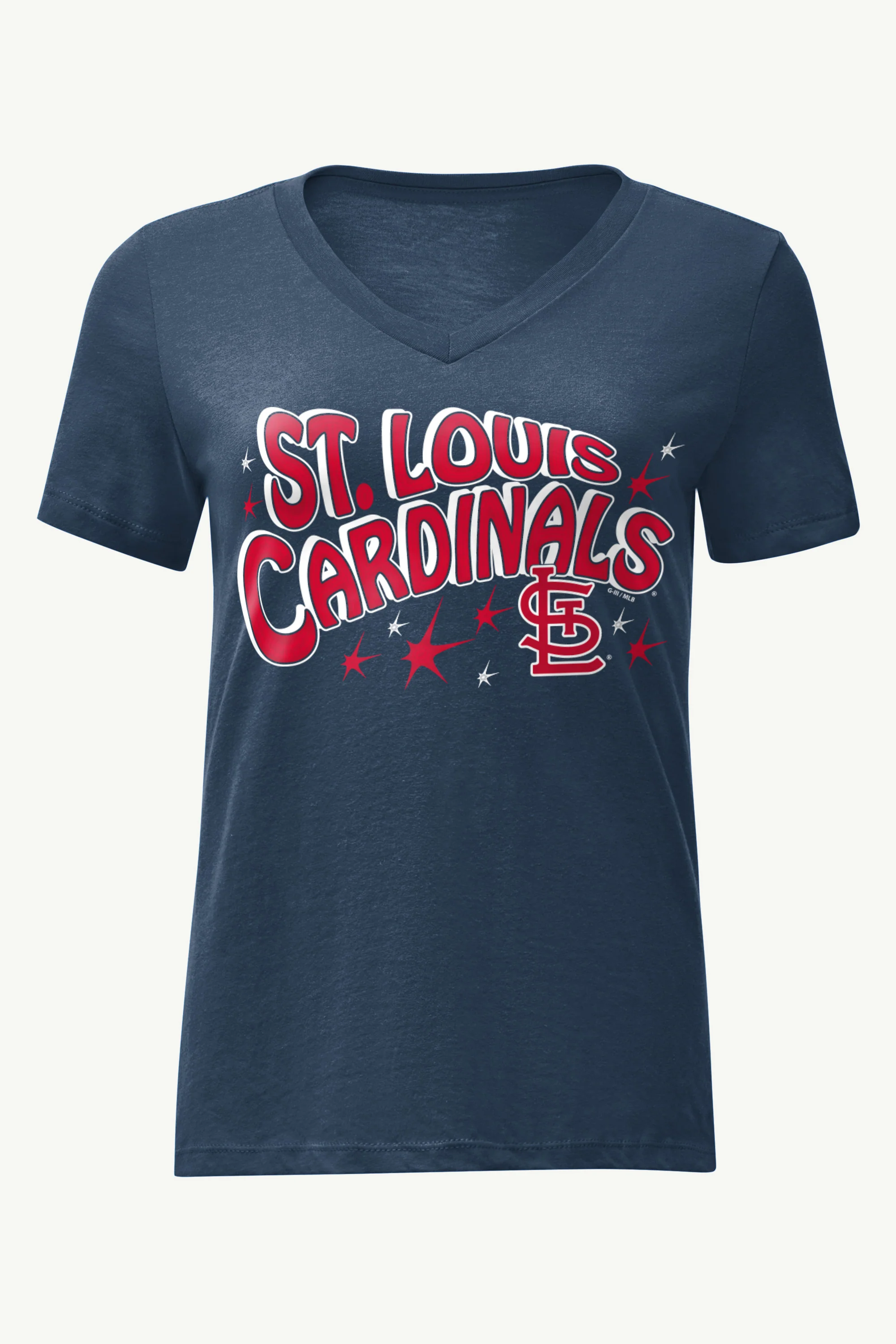 WOMENS ST LOUIS CARDINALS FIREWORKS V NECK T SHIRT