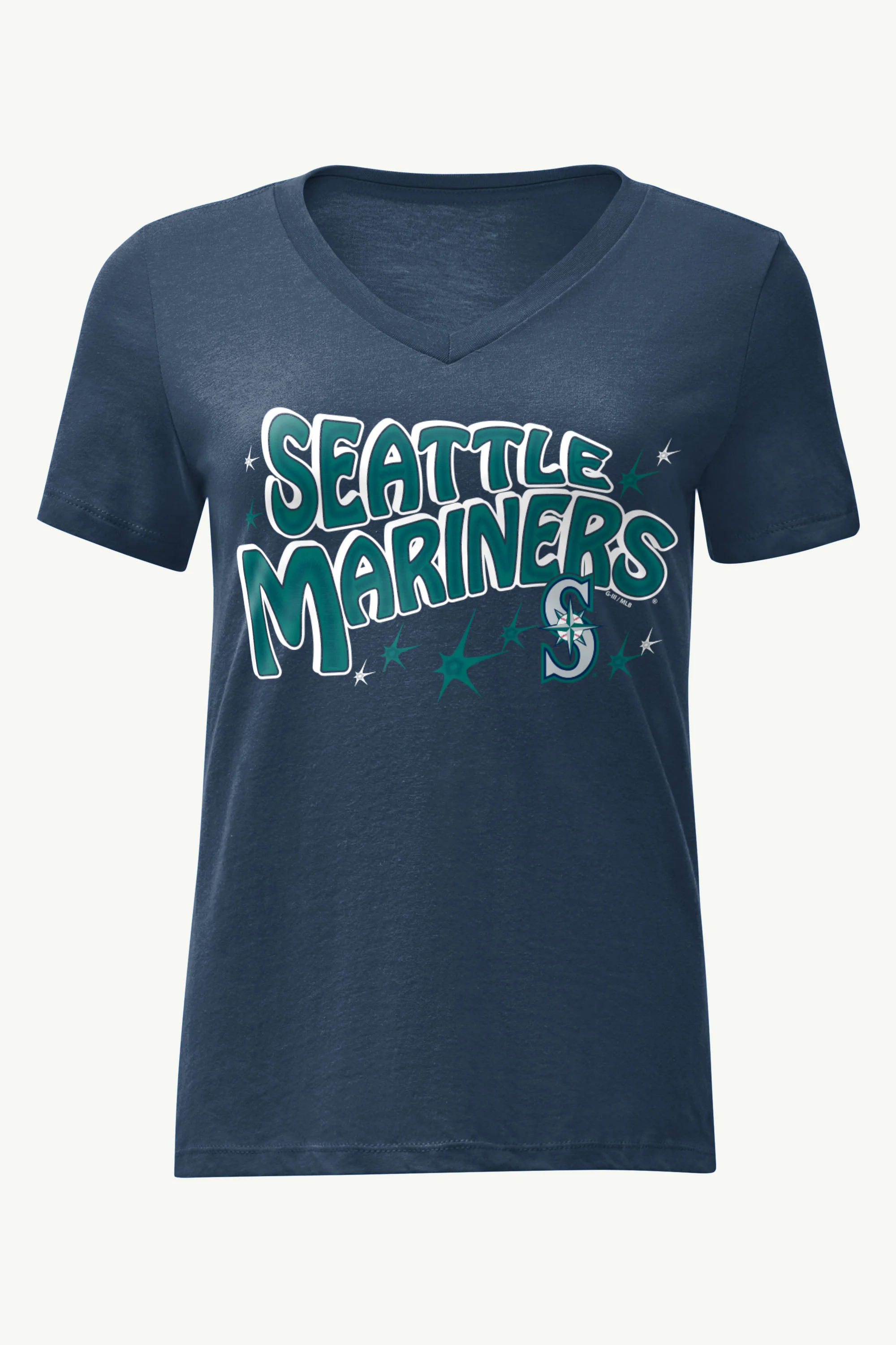 WOMENS SEATTLE MARINERS FIREWORKS V NECK T SHIRT