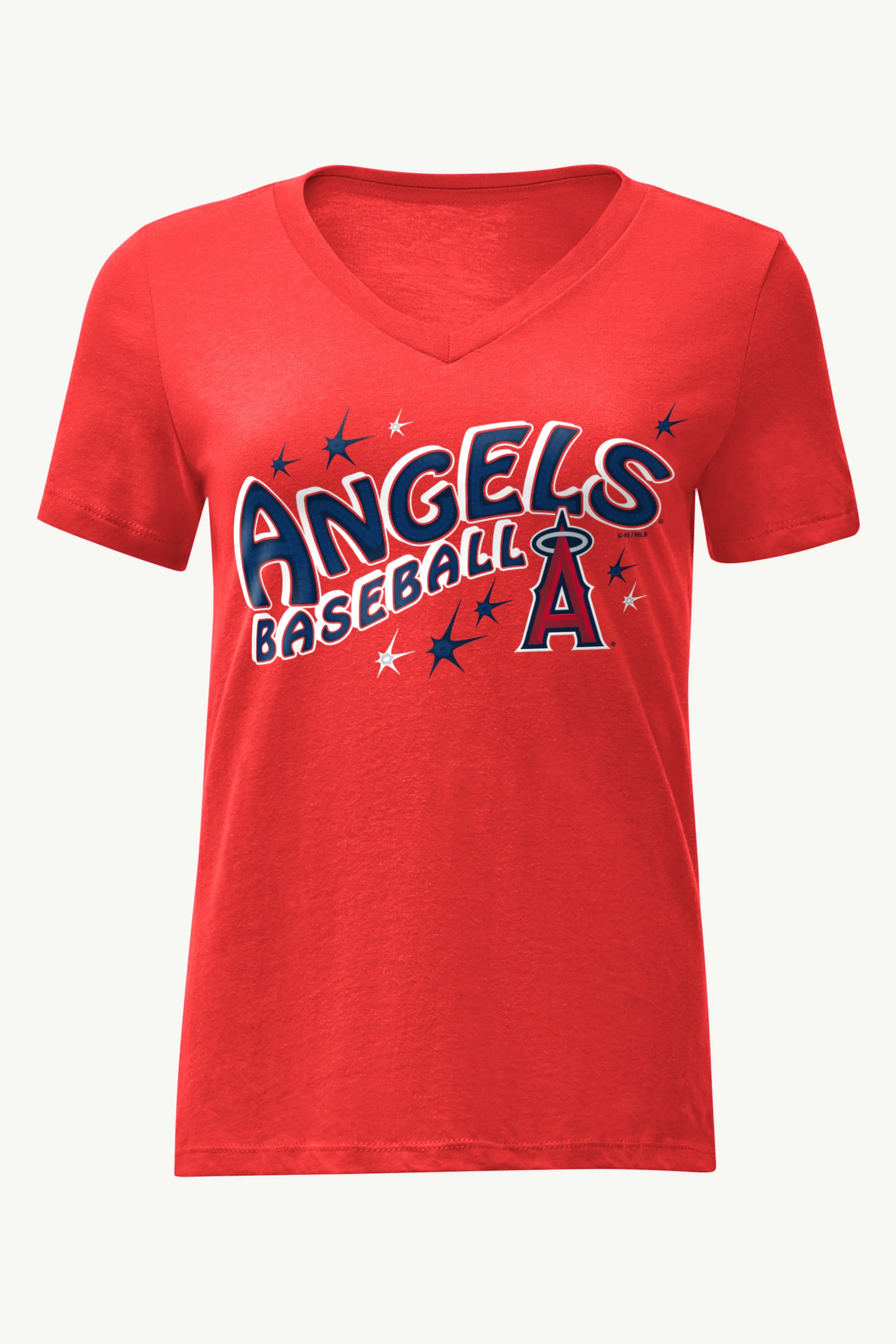 WOMENS LOS ANGELES ANGELS FIREWORKS V NECK T SHIRT