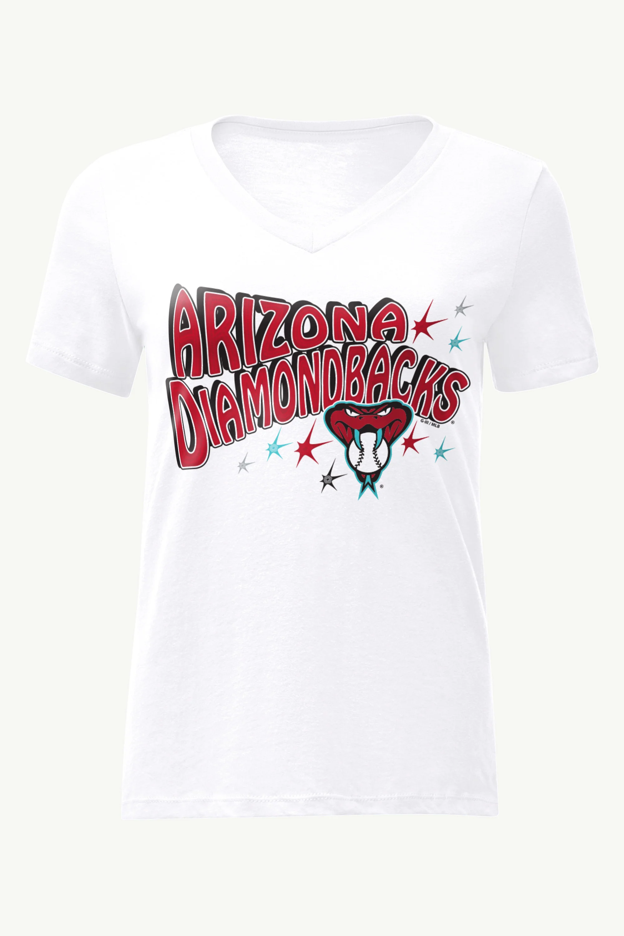 WOMENS ARIZONA DIAMONDBACKS FIREWORKS V NECK T SHIRT