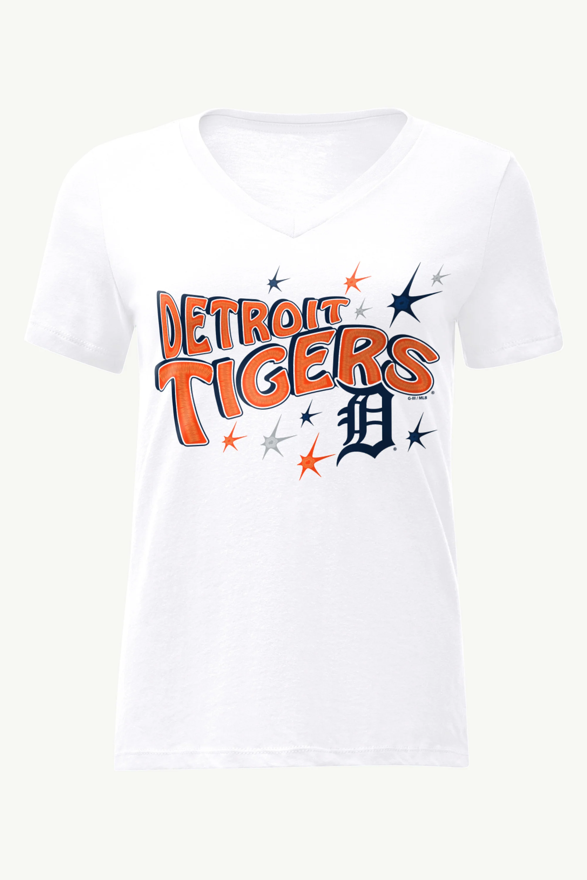WOMENS DETROIT TIGERS FIREWORKS V NECK T SHIRT