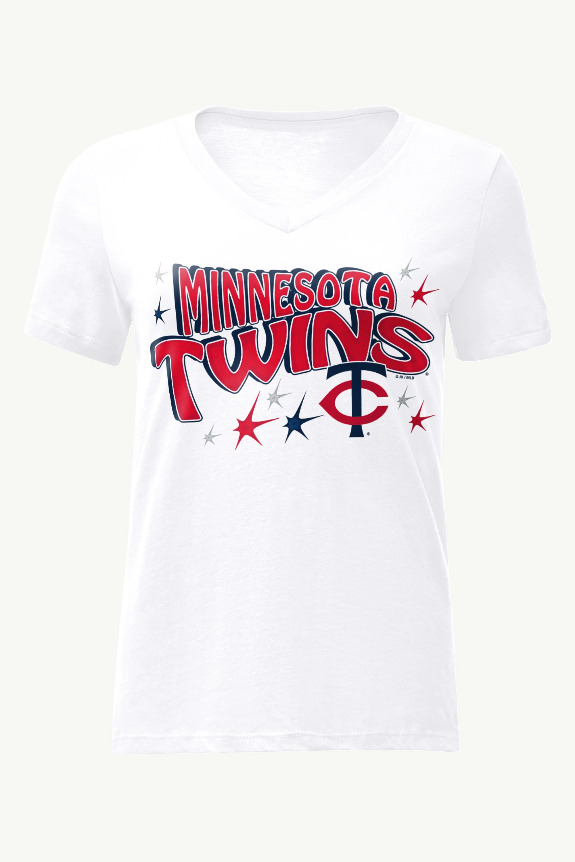 WOMENS MINNESOTA TWINS FIREWORKS V NECK T SHIRT