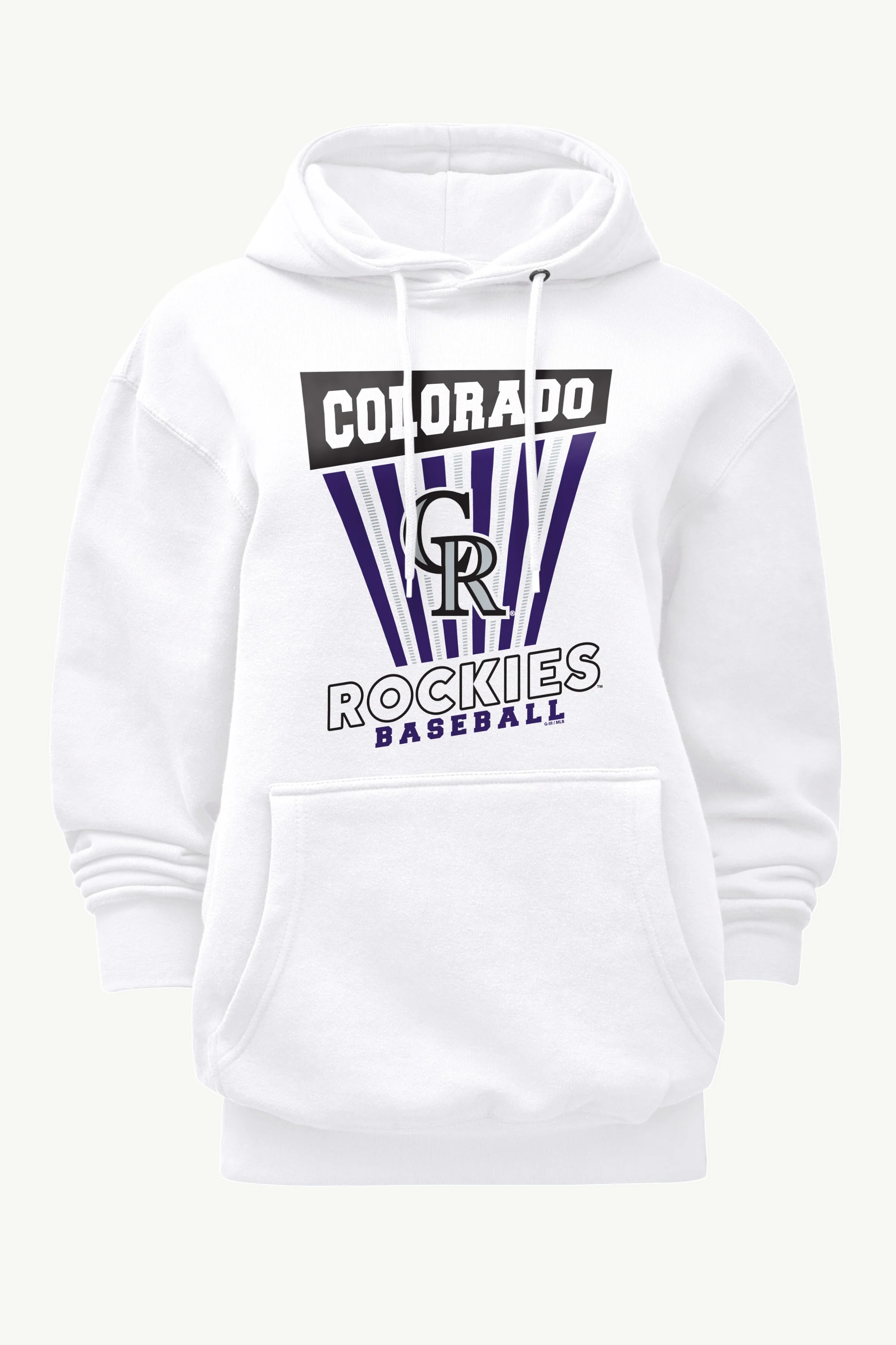 WOMENS COLORADO ROCKIES POSTER PRINT HOODIE