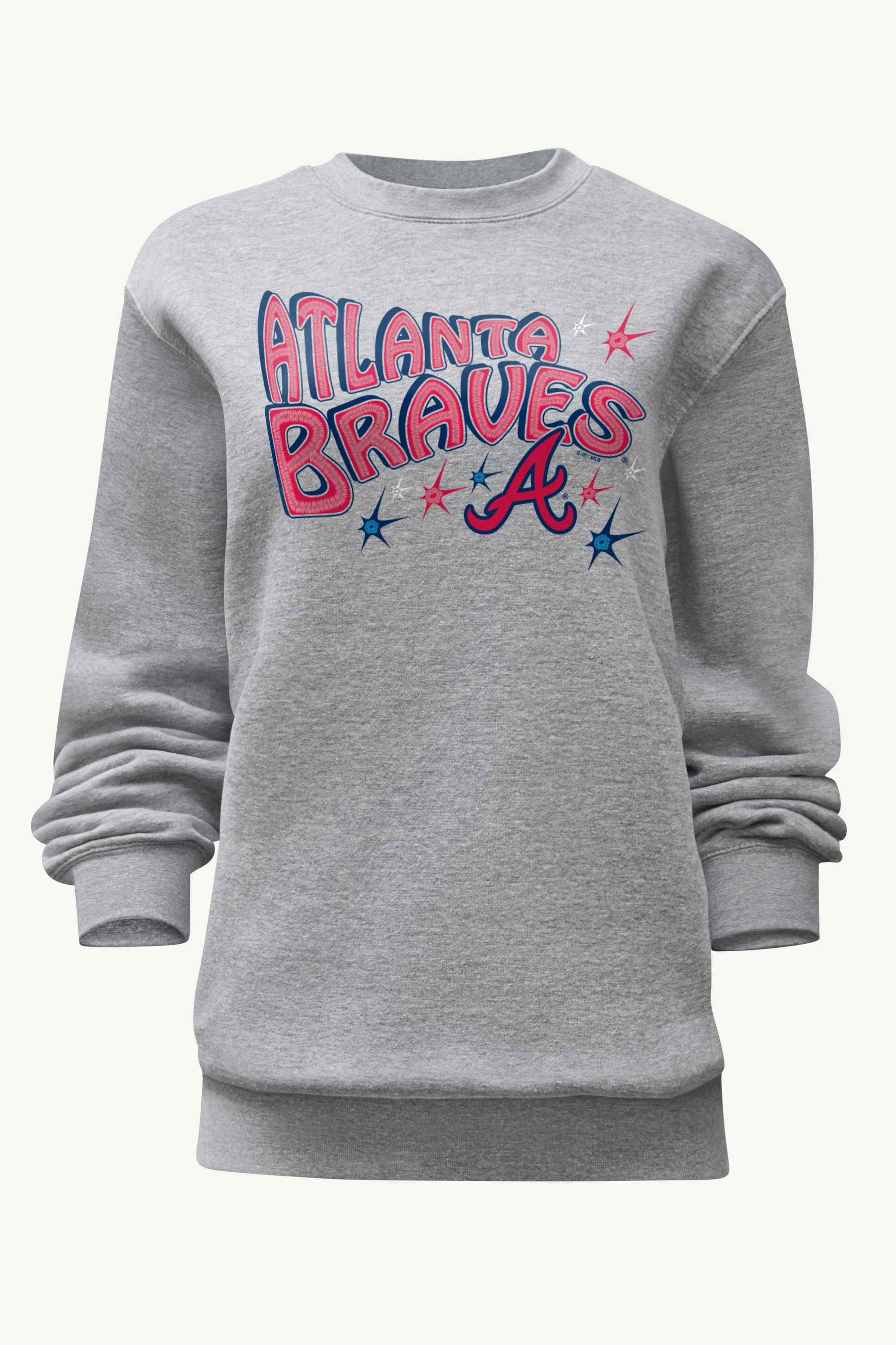 WOMENS ATLANTA BRAVES FIREWORKS SWEATSHIRT