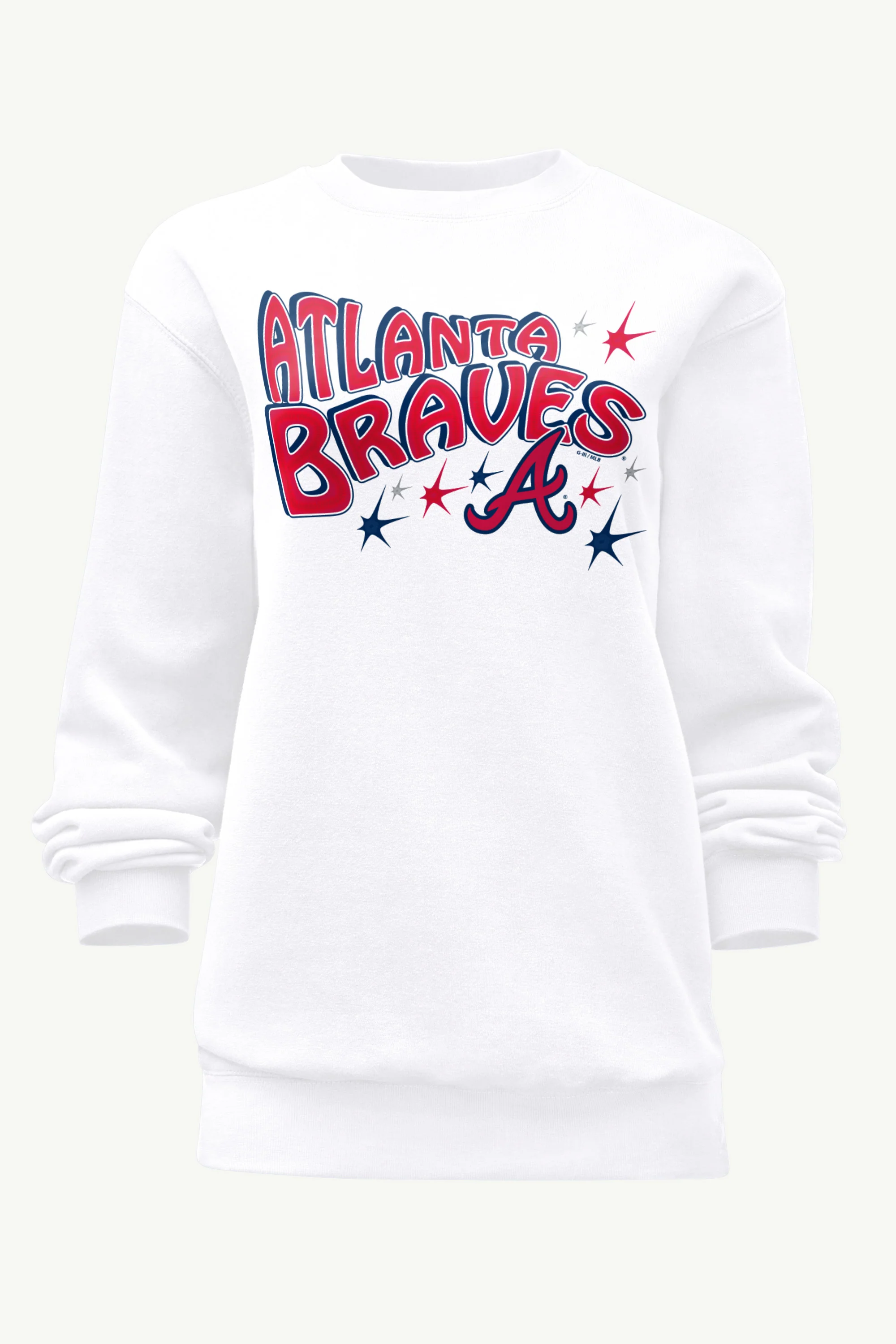 WOMENS ATLANTA BRAVES FIREWORKS SWEATSHIRT