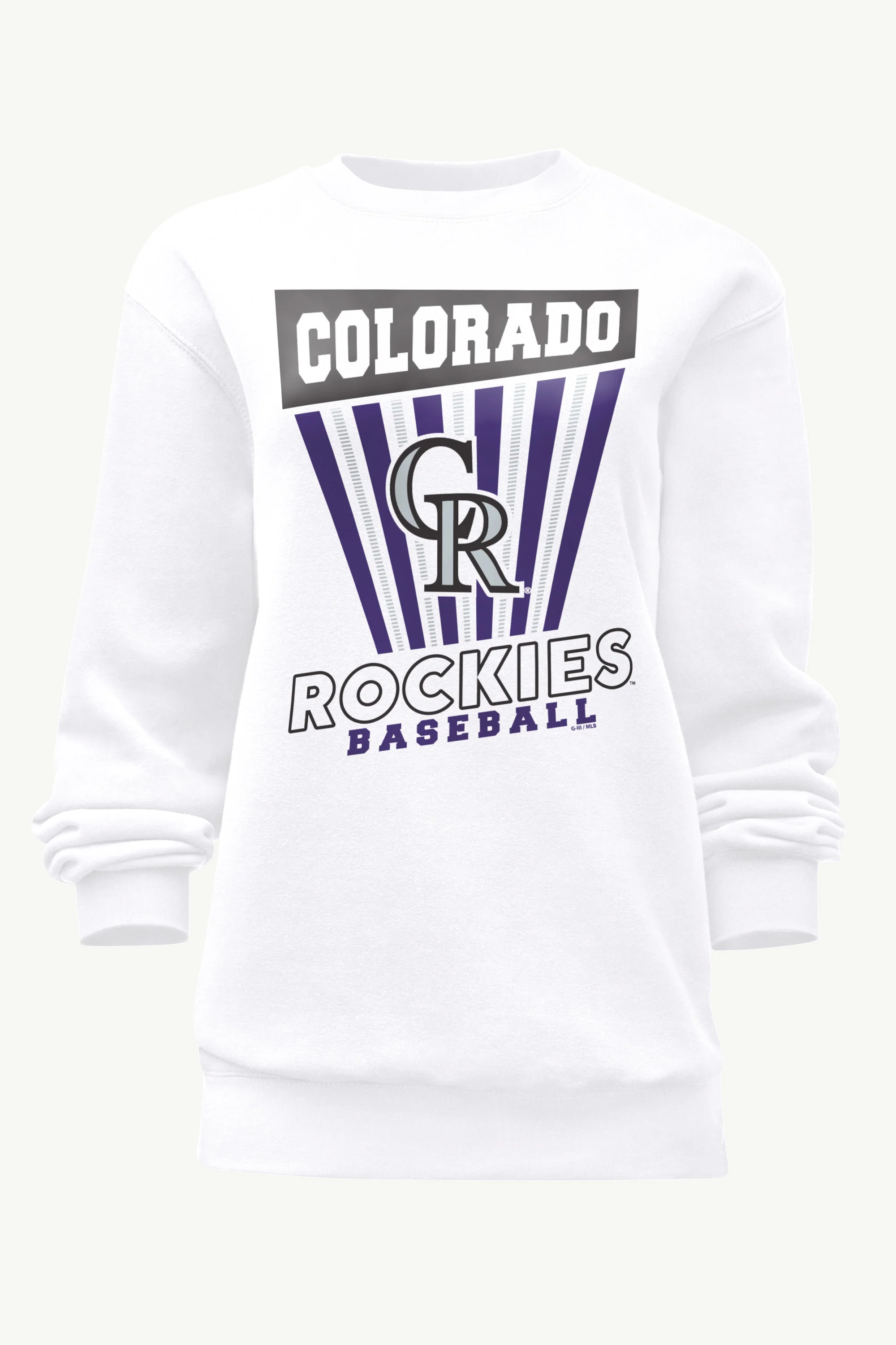 WOMENS COLORADO ROCKIES POSTER PRINT SWEATSHIRT