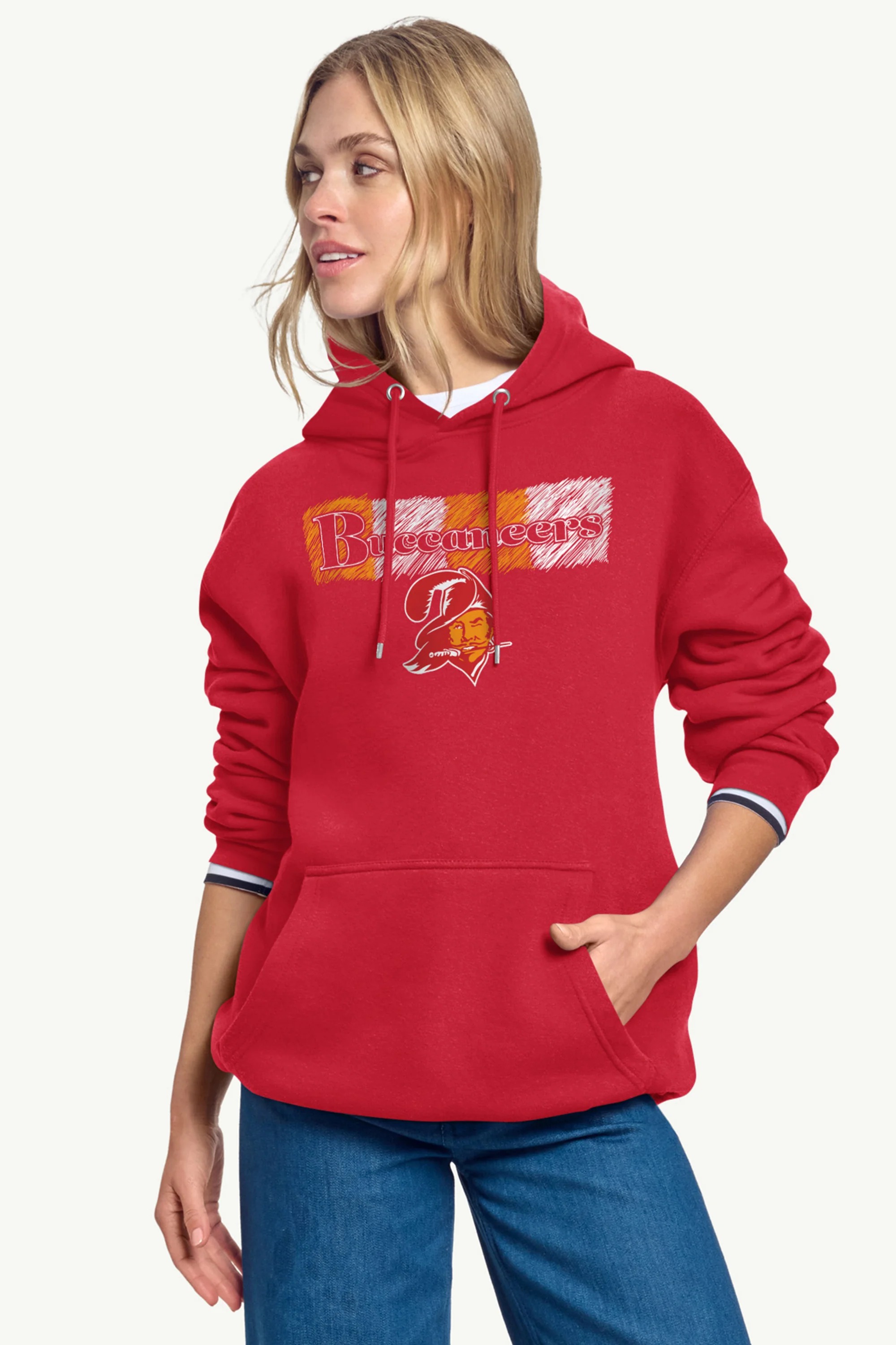 WOMENS TAMPA BAY BUCANEERS COLOR SHADING HOODIE - Image 3