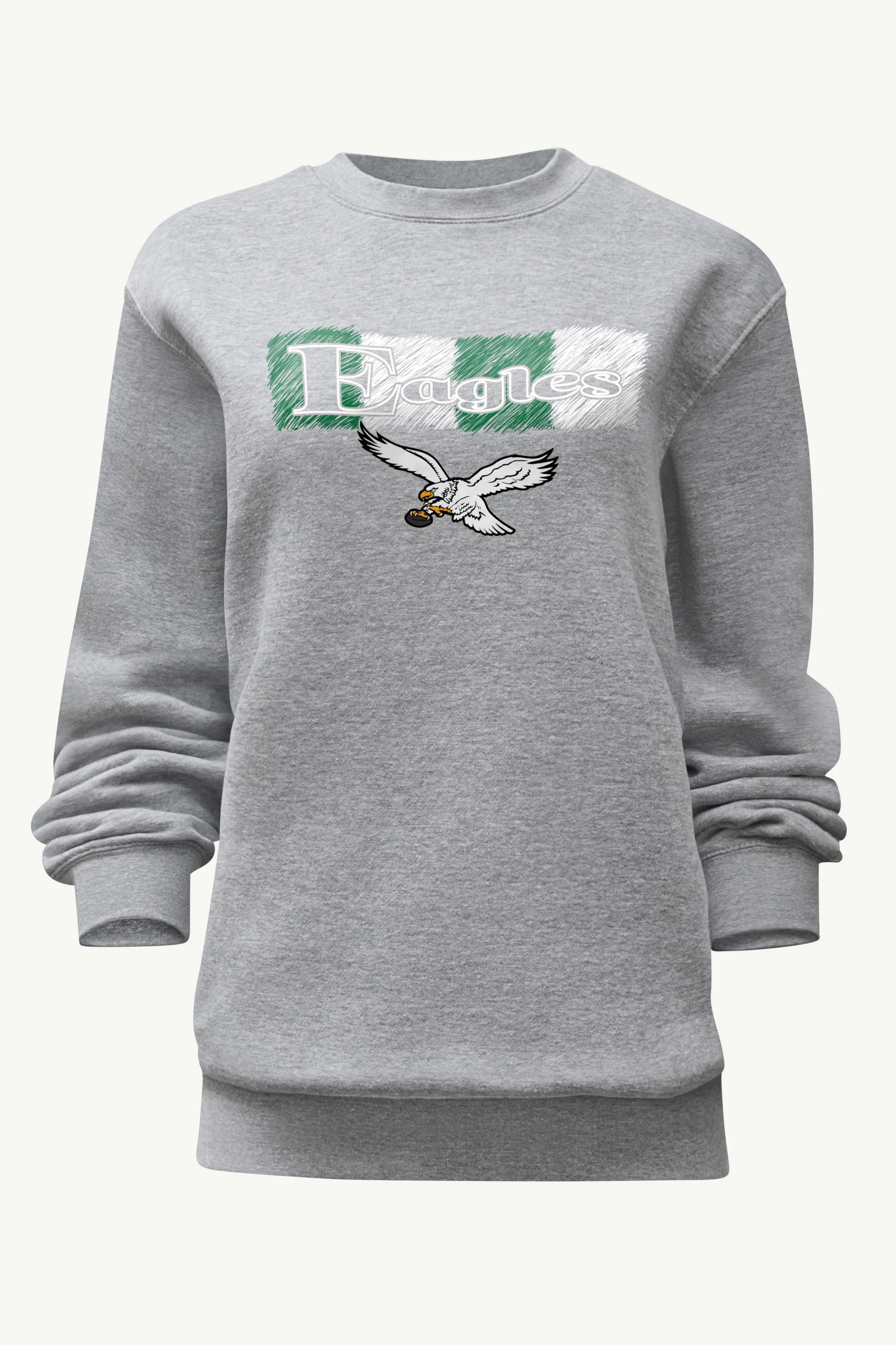 WOMENS PHILADELPHIA EAGLES COLOR SHADING SWEATSHIRT